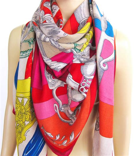 hermes silk in|Hermes cashmere and silk scarf.